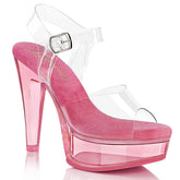 5 Inch Heel MARTINI-508 Clear Baby Pink